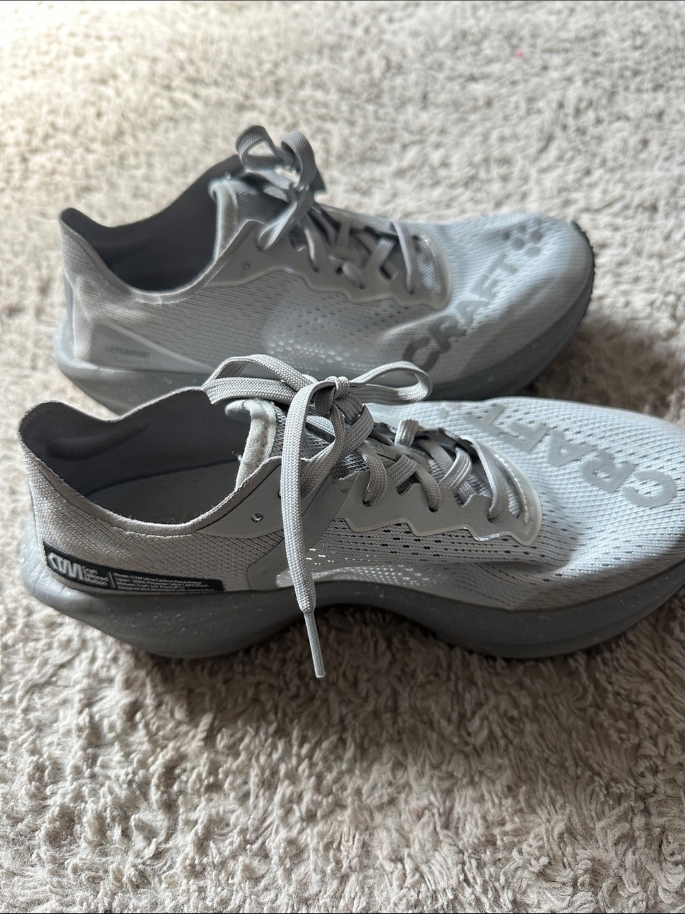 Craft Women's Light Gray Mesh Running Sneakers
